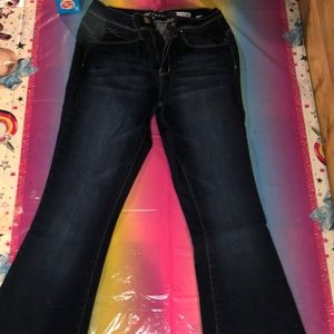 High waisted boot cut jeans